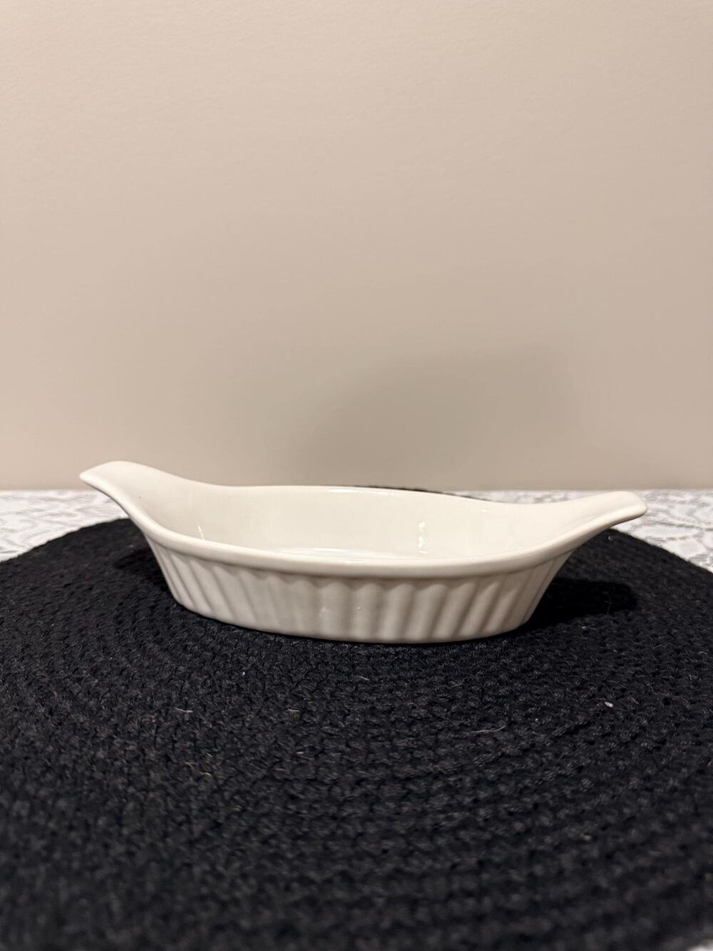 Vintage White Ceramic Baking Dish Made in Japan Bakeware, Farmhouse Kitchen